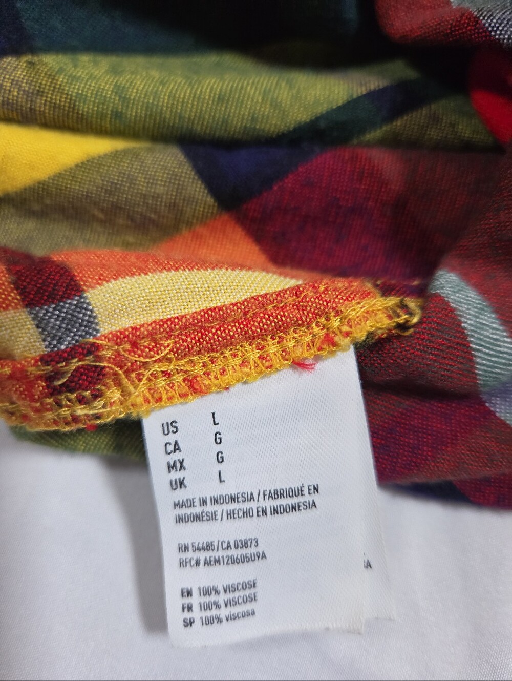 American Eagle Flannel Shirt Women L Plaid Boyfriend Fit Soft - Picture 6 of 6